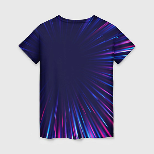 Женская футболка Chery neon speed lines / 3D-принт – фото 2