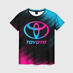 Футболка женская Toyota - neon gradient, цвет: 3D-принт