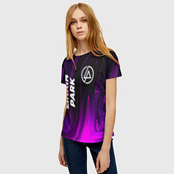Футболка женская Linkin Park violet plasma, цвет: 3D-принт — фото 2
