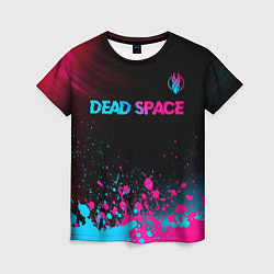 Футболка женская Dead Space - neon gradient: символ сверху, цвет: 3D-принт