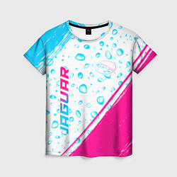 Футболка женская Jaguar neon gradient style: надпись, символ, цвет: 3D-принт