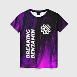 Футболка женская Breaking Benjamin violet plasma, цвет: 3D-принт