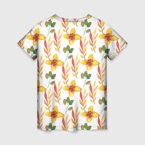 Женская футболка Поляна цветов / 3D-принт – фото 2