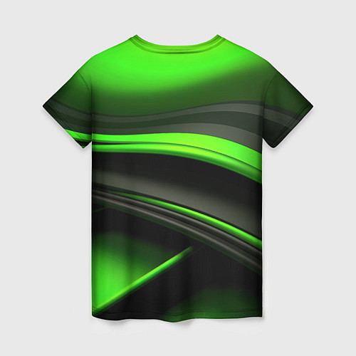 Женская футболка Black green textureпоп / 3D-принт – фото 2