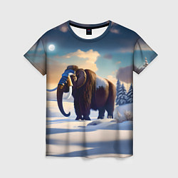 Женская футболка Шерстистый мамонт