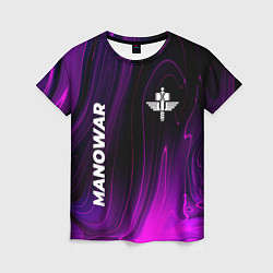 Женская футболка Manowar violet plasma