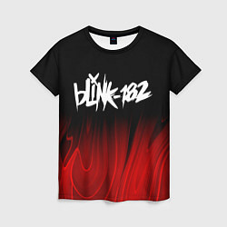 Женская футболка Blink 182 red plasma