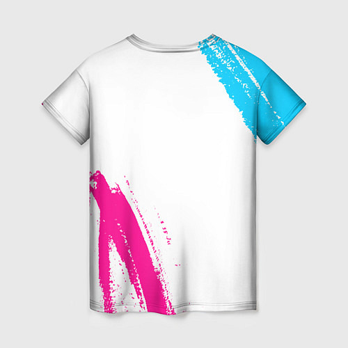 Женская футболка Evanescence neon gradient style: надпись, символ / 3D-принт – фото 2