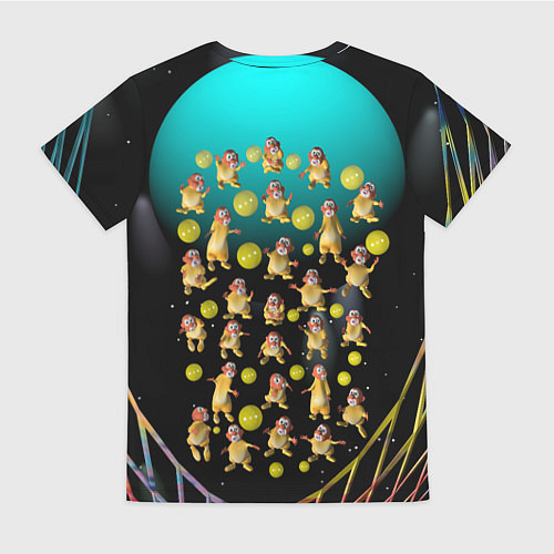 Женская футболка Клоуны в лунной сети / 3D-принт – фото 2