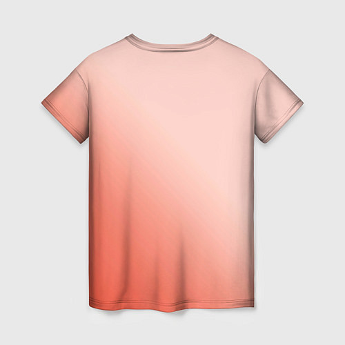 Женская футболка Градиент персиковый / 3D-принт – фото 2