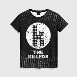Футболка женская The Killers с потертостями на темном фоне, цвет: 3D-принт