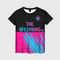 Женская футболка The Offspring - neon gradient: символ сверху