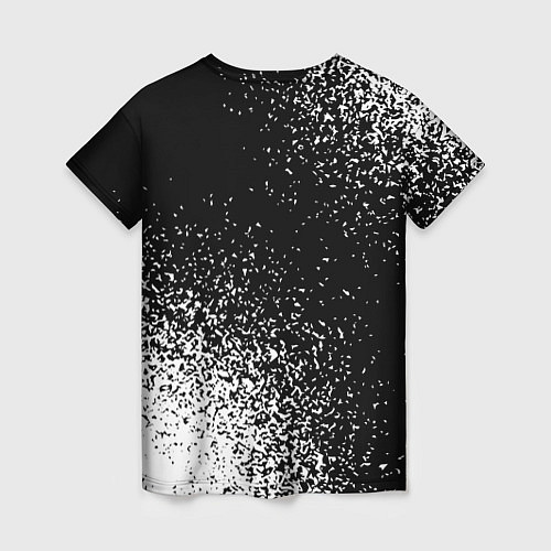 Женская футболка Joy Division и рок символ на темном фоне / 3D-принт – фото 2