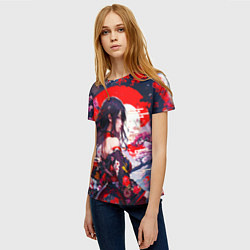 Футболка женская Японская девушка от нейросети, цвет: 3D-принт — фото 2