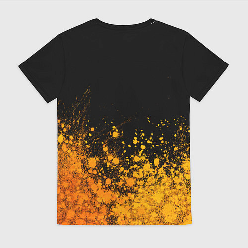 Женская футболка Evangelion - gold gradient: символ сверху / 3D-принт – фото 2