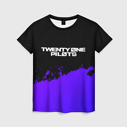 Футболка женская Twenty One Pilots purple grunge, цвет: 3D-принт