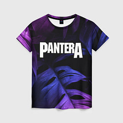 Футболка женская Pantera neon monstera, цвет: 3D-принт