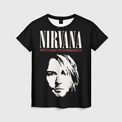 Футболка женская Nirvana - Kurt Cobain, цвет: 3D-принт