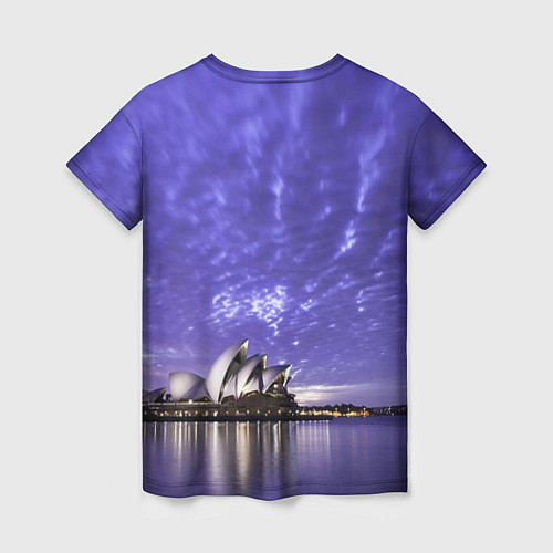 Женская футболка Сидней в фиолетовом в закате / 3D-принт – фото 2