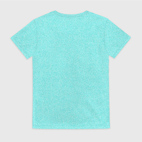 Женская футболка Нежный голубой однотонный рябь / 3D-принт – фото 2
