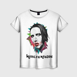 Футболка женская Marilyn Manson art, цвет: 3D-принт