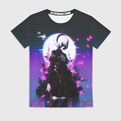 Футболка женская Nier automata 2b neon, цвет: 3D-принт