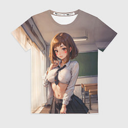 Футболка женская Урарака Очако взрослая - Геройская Академия, цвет: 3D-принт