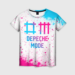 Футболка женская Depeche Mode neon gradient style, цвет: 3D-принт