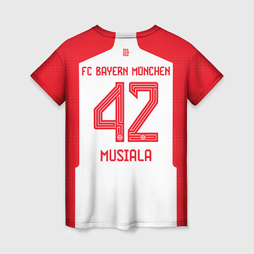Женская футболка Джамал Мусиала Бавария Мюнхен форма 2324 домашняя / 3D-принт – фото 2