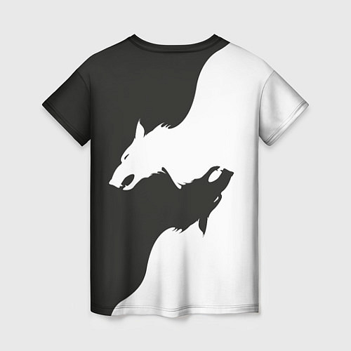 Женская футболка Волк инь ян / 3D-принт – фото 2