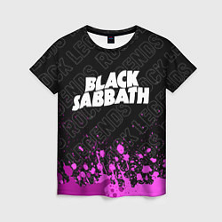 Футболка женская Black Sabbath rock legends: символ сверху, цвет: 3D-принт