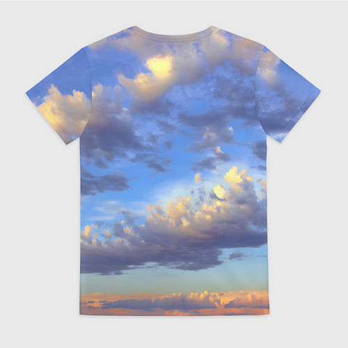 Женская футболка Ту-154 Полет на закате / 3D-принт – фото 2