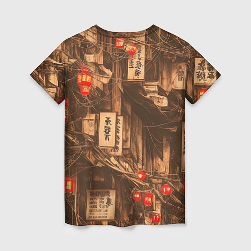 Женская футболка Китайский квартал / 3D-принт – фото 2