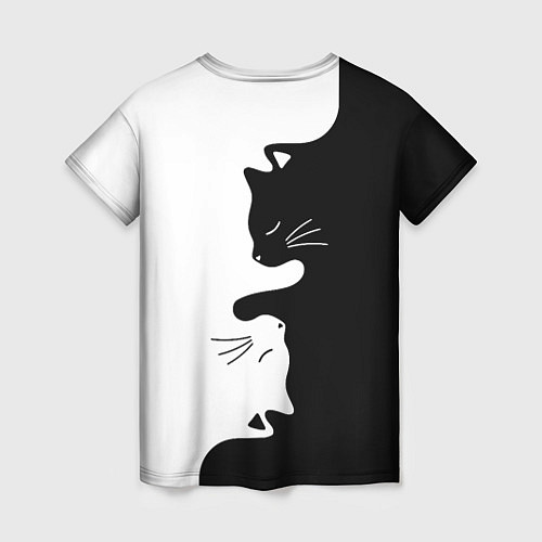 Женская футболка Котики Инь-Янь / 3D-принт – фото 2