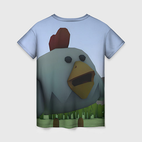 Женская футболка Chicken Gun курица в лесу / 3D-принт – фото 2