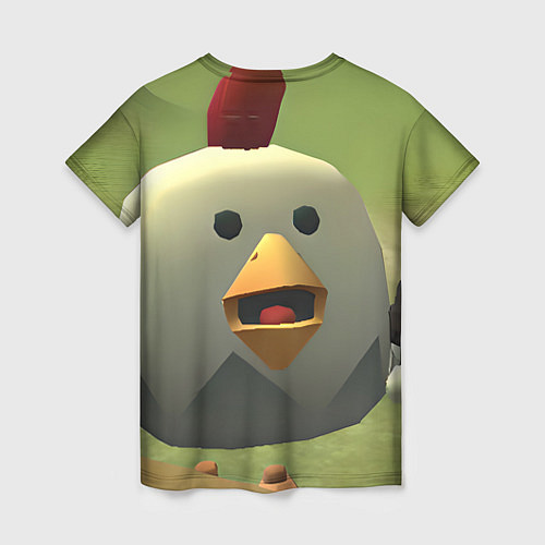 Женская футболка Chicken Gun курица / 3D-принт – фото 2