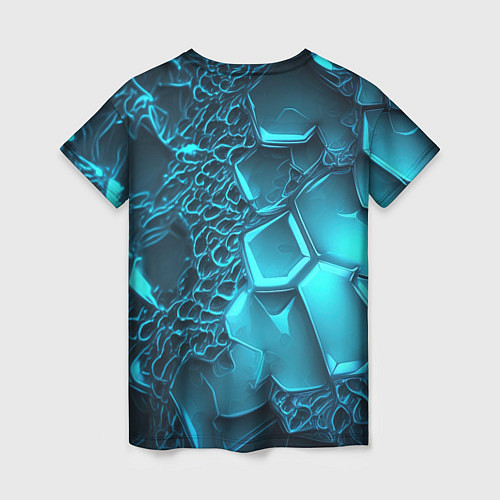 Женская футболка Ледяные разломленные плиты / 3D-принт – фото 2
