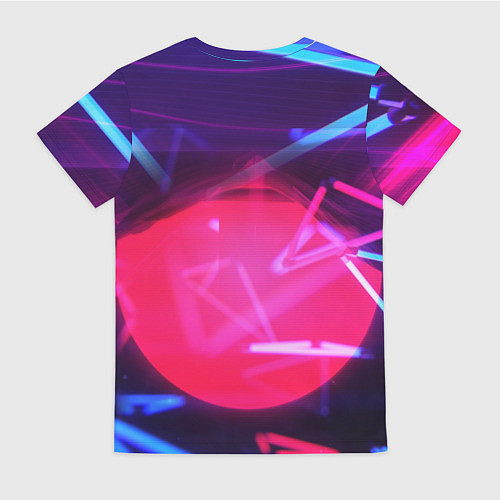 Женская футболка Неоновые лампы / 3D-принт – фото 2