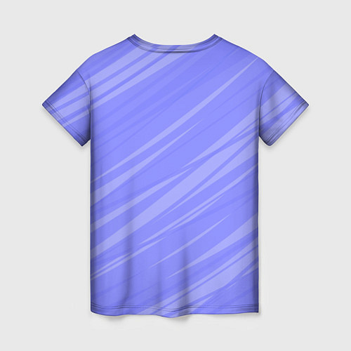 Женская футболка Диагональные полосы сиреневый / 3D-принт – фото 2