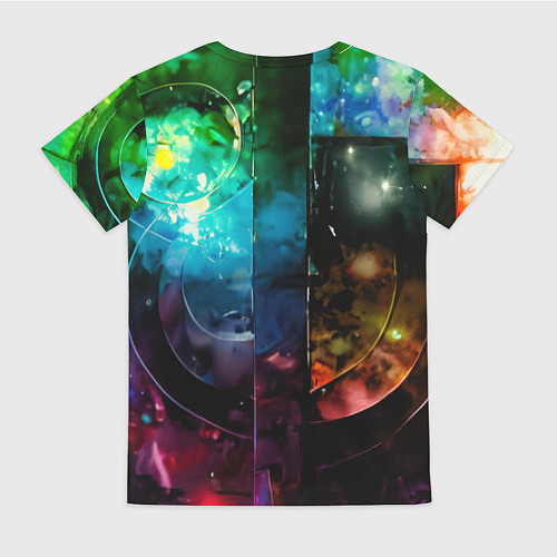 Женская футболка Девушка киборг с рыжими волосами / 3D-принт – фото 2