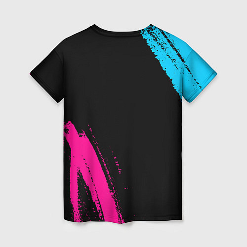 Женская футболка Spirited Away - neon gradient: надпись, символ / 3D-принт – фото 2