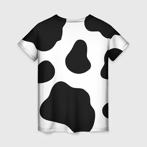 Женская футболка Принт - пятна коровы / 3D-принт – фото 2