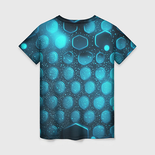 Женская футболка Неоновые светящиеся плитки / 3D-принт – фото 2