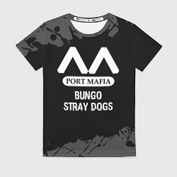 Футболка женская Bungo Stray Dogs glitch на темном фоне, цвет: 3D-принт