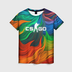 Футболка женская Cs Go Logo Color, цвет: 3D-принт