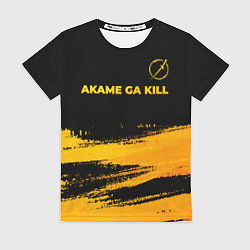 Футболка женская Akame ga Kill - gold gradient: символ сверху, цвет: 3D-принт