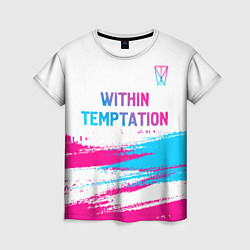 Футболка женская Within Temptation neon gradient style: символ свер, цвет: 3D-принт