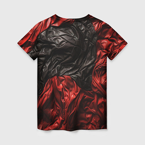 Женская футболка Black red texture / 3D-принт – фото 2