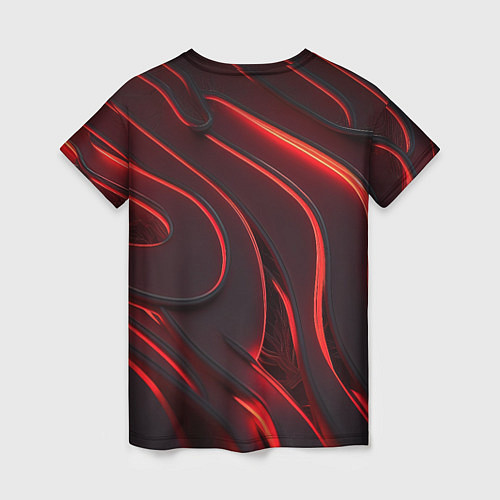 Женская футболка CSGO red abstract / 3D-принт – фото 2