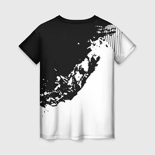 Женская футболка Smile - black and white / 3D-принт – фото 2